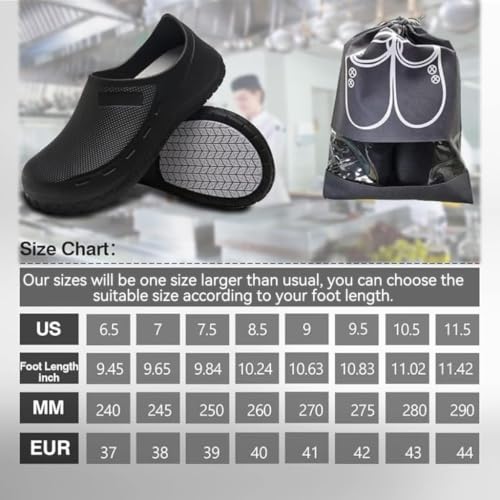 Image of Chef Shoes for Men Nonslip Water Proof Work Shoes Mens Clogs Comfortable Nursing Nurse Shoes for Gardener Men Indoor and Outdoor for Kitchen Office Seaside-Zapatos de Cocina para Hombres