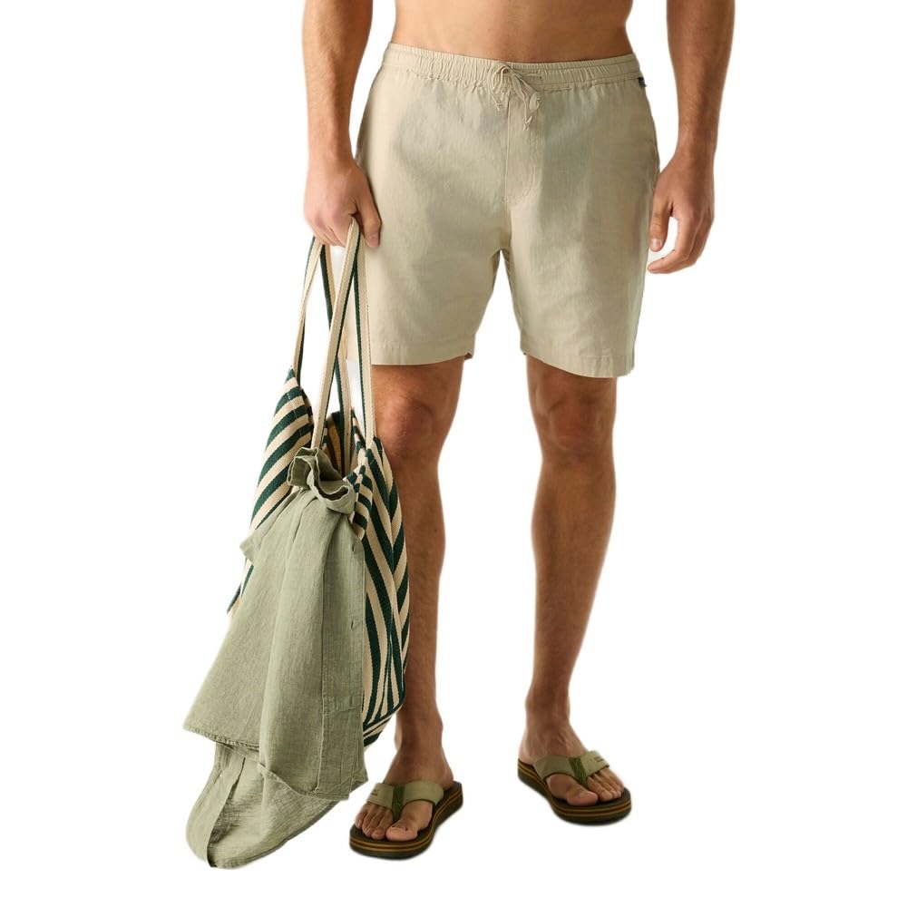 Regatta - Men's Shorts - Cotton/Linen - Light Sand - Size L