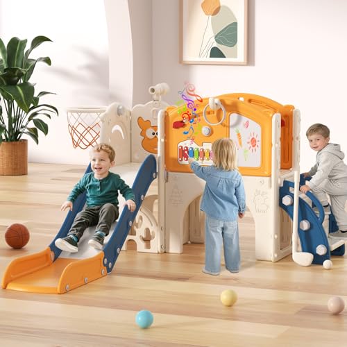 BIERUM Toddler Slide Set, 13 in 1 Kids Indoor Outdoor Slide for Toddler 1-3