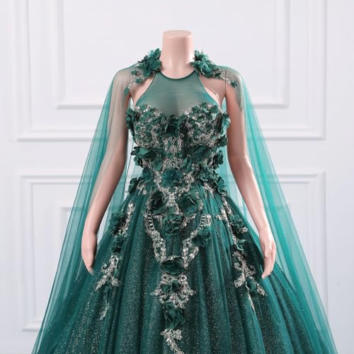 Image of Women's Beading Sweetheart Ball Gown Tulle Layed Long Quinceanera Dress