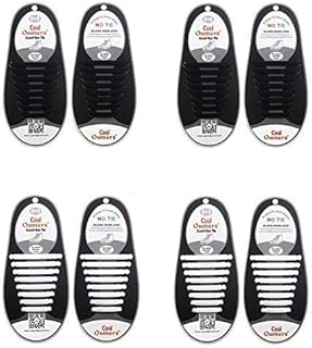 4 Pairs No Tie Elastic Shoelaces for Adults, Lazy No-Tie Silicone Elastic Shoe Laces Running Shoelaces Athletic Shoe laces