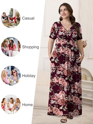 Image of PEVRL Plus Size Summer Maxi Dress for Curvy Women with Pockets 1X-5X