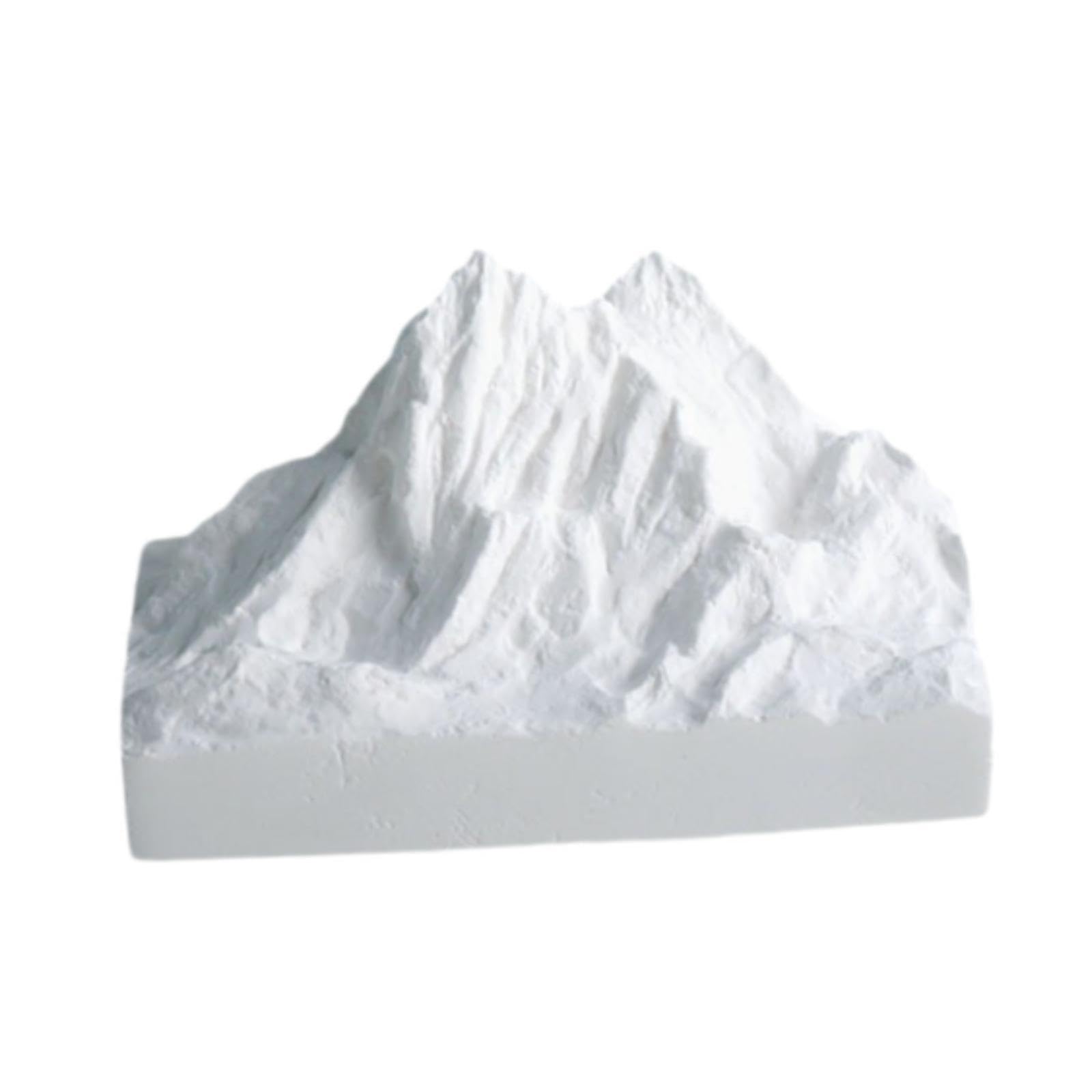 PIXZCSA Snow Mountain Statue Figurine Gifts Versatile Tabletop Ornament For Housewarming Bookshelf Decor Gypsum Mountain Statue, Style B