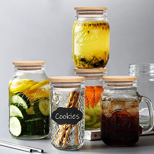 Bamboo Mason Jar Lids Wide Mouth Storage Canning Jar Lids, Cnvoila 6 Pack Lids For Wide Mouth Mason Jar #TOP6