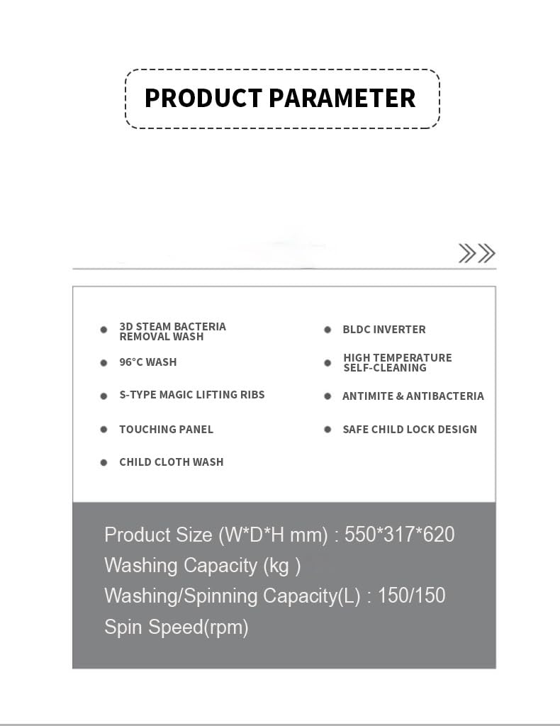 Mini Tiny Wash DY-BGX09 Machine à laver – Parfait pour appartement, petite maison, camping-car et bateau