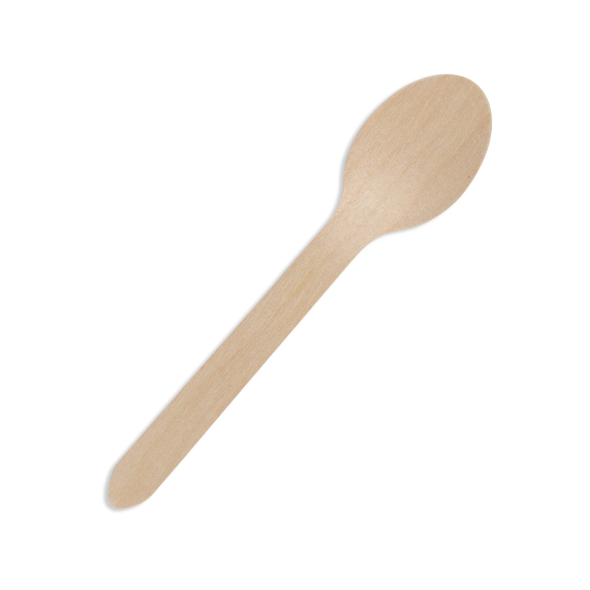 San Pareil™ Wooden, Disposable Biodegradable, Eco Friendly Tea Spoon for Parties, Office and Travel Usage - Small Size, 14 Cm Length, Set of 100 Pieces (Beige).