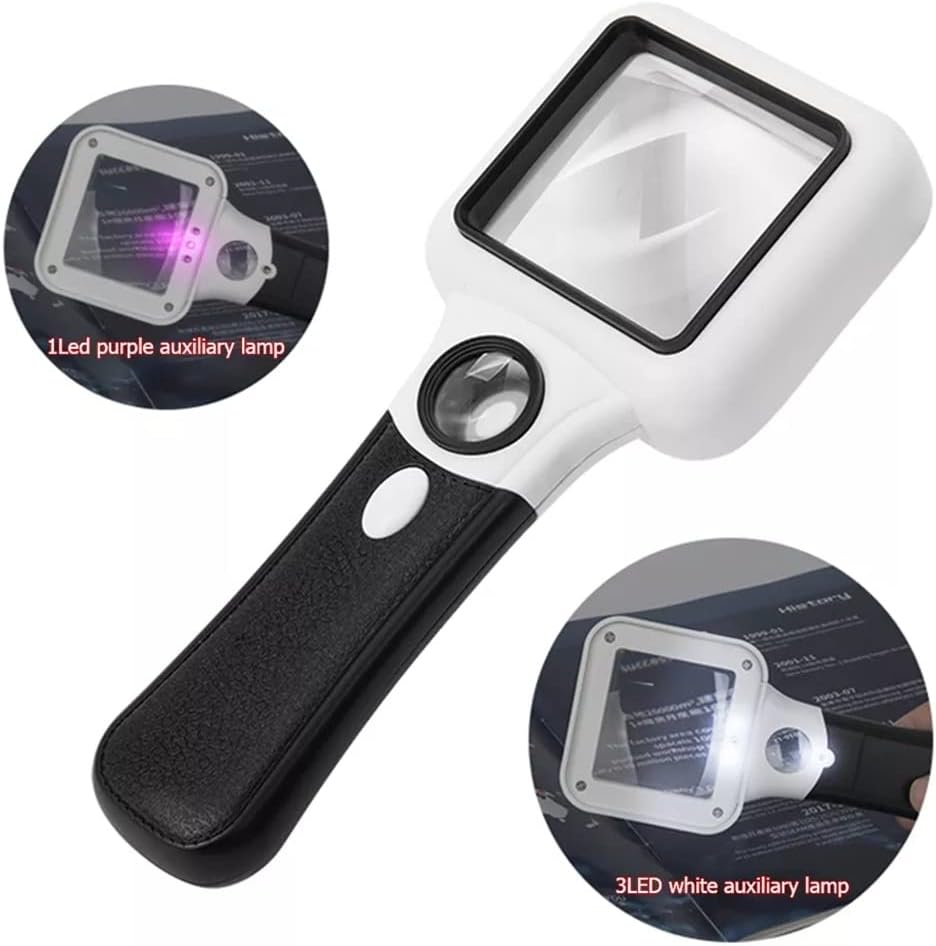 Reading Light Magnifying Glass with Jewelry Inspection Notes Handheld Tool Repair Magnification image 3