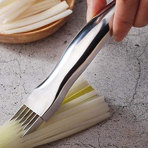 Stainless Steel Chopped Green Onion Knife, Vegetable Chopper Onion Garlic Cutter Cutlery Shred Knife, Multi-Functional Kitchen Gadgets Cover