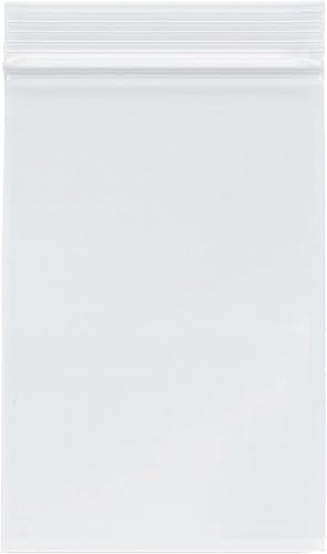 Plymor Bolsas de plástico resistentes reutilizables con cierre de 4 x 6 pulgadas 4 Mil