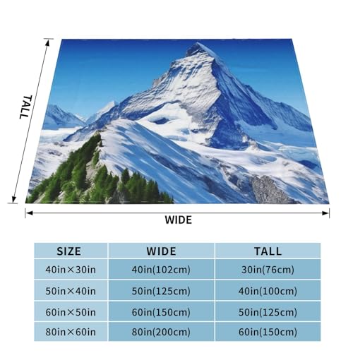 Couverture polaire douce imprimée montagne : le cadeau idéal cocooning - 5