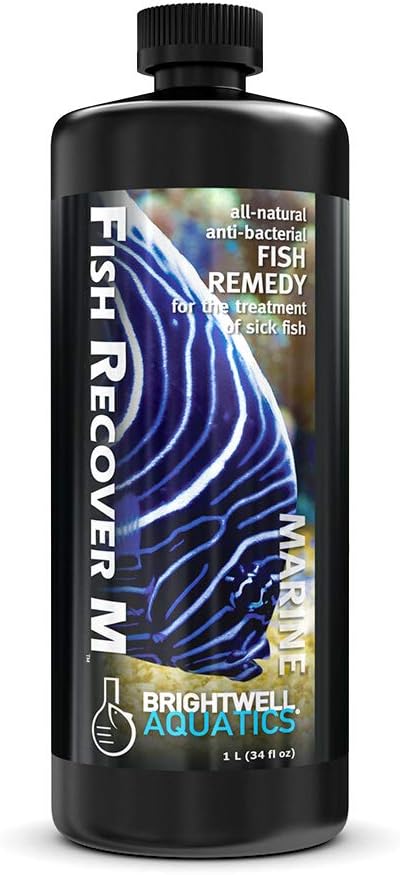 Brightwell Aquatics Fish Recover M – Botanical Remedy for Treating Marine Fish Health Issues, 1 Liter