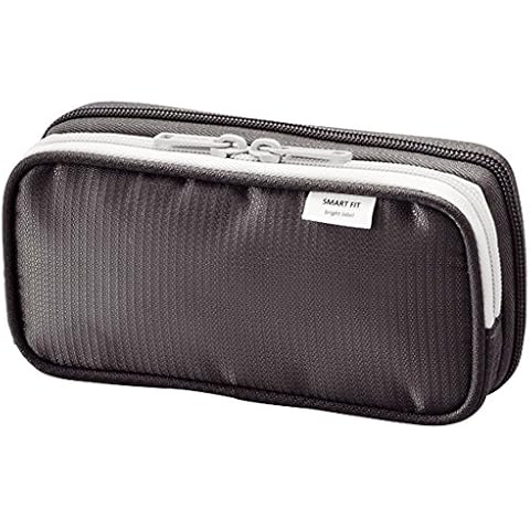 LIHITLAB Double Pen Case, 3.3 x 6.9", Black (A7660-24) Cover