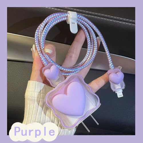 Protector de cargador USB morado que evita que el cable de tu iPhone se doble o rompa 6