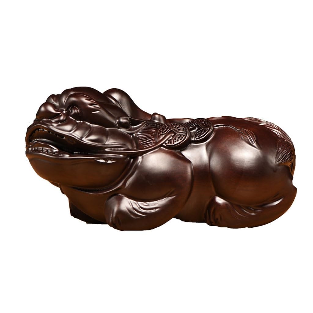 ATREDESES Office Decor Wooden Carving Brave Ornament Home Living Room Entrance Store Decoration Crafts Home Decor(11.81in)