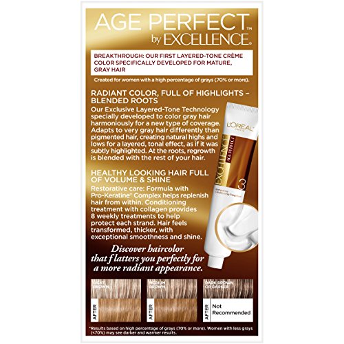 Image of L'Oreal Paris ExcellenceAge Perfect Layered Tone Flattering Color, 6.5G Lightest Soft Golden