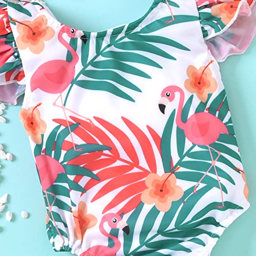 Image of Toddler Girl Baby Ruffles Mermaid Fish Scale Swimsuit One Piece Swimwear Bathing Sunsuit