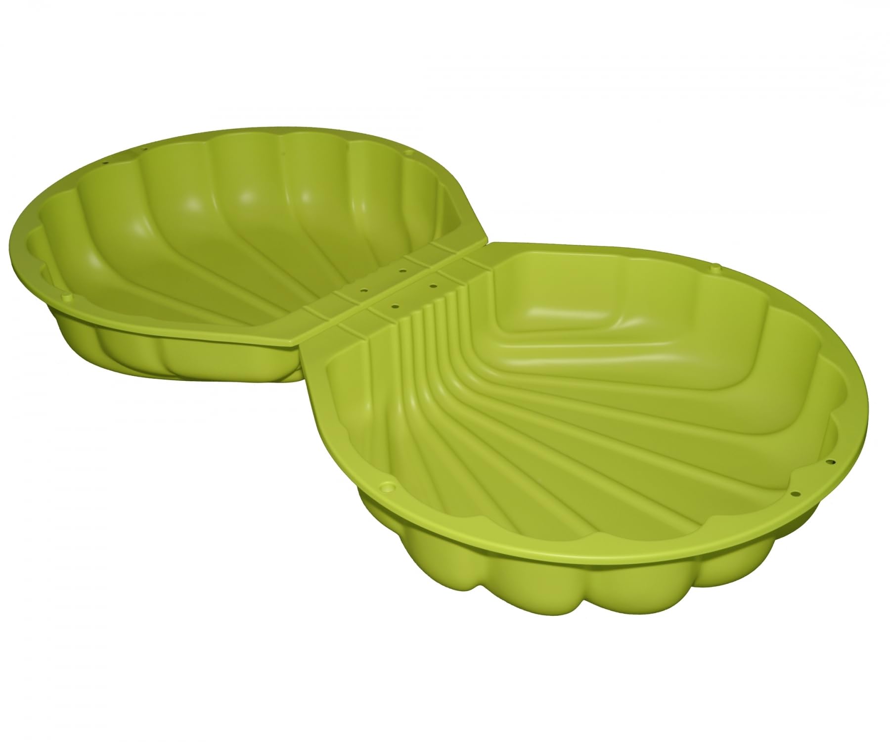 Grand bac à Sable/Eau en Forme de Coquillage Vert