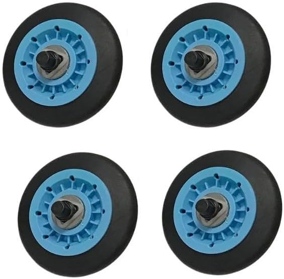 Dryer Drum Roller 4 Pack Compatible with Samsung Model Numbers DVE50M7450P/A3, DVE52M7750V/A3, DVE52M7750W/A3