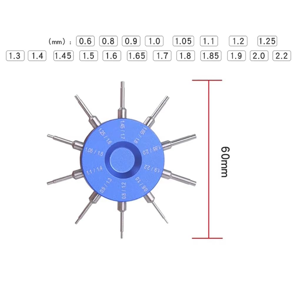 Outil de mesure pour trous de lunettes, outil de mesure de précision du diamètre de vis et de la taille du trou