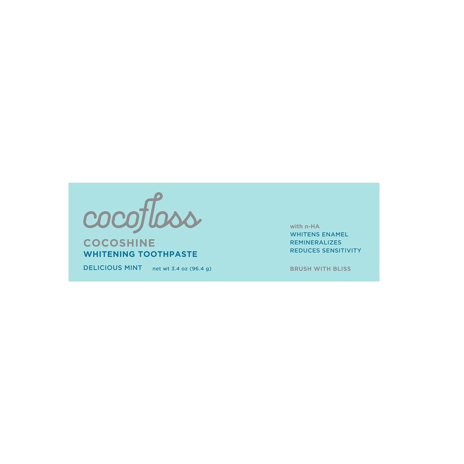 Cocoshine Teeth Whitening Toothpaste by Cocolab, Nano-Hydroxyapatite Toothpaste, Non-Fluoride with Xylitol and Coconut Oil, Gently Formulated for Sensitive Teeth, For Adults and Kids, Mint, 3.4 Oz