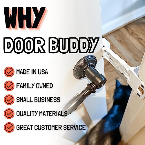 Door Buddy DB-DOG-PROPW Door Prop For Cats - Easiest Cat Door Latch Holder To Keep Interior Door Open thumb #6