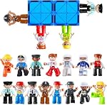 Grandes figures d'action de caractère magnétique pour Kids-15pcs,3-- Jouets communautaires Les gens se sont parfaits pour les tuiles magnétiques Bâtir des blocs pour les jeunes enfants Garçons Filles Âges 3 4 5 6+,Pack d'extension de jouets d'aimant créatif