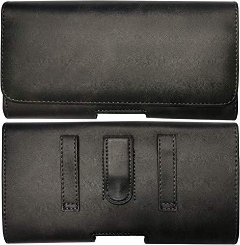 Funda de cinturón adecuada para Samsung Galaxy A51 A50 A30S M30S A20 A10 A80 M10 S10 + | Funda protectora cruzada con manga cruzada con clip para el cinturón y presilla para el cinturón | 1A negro Cover