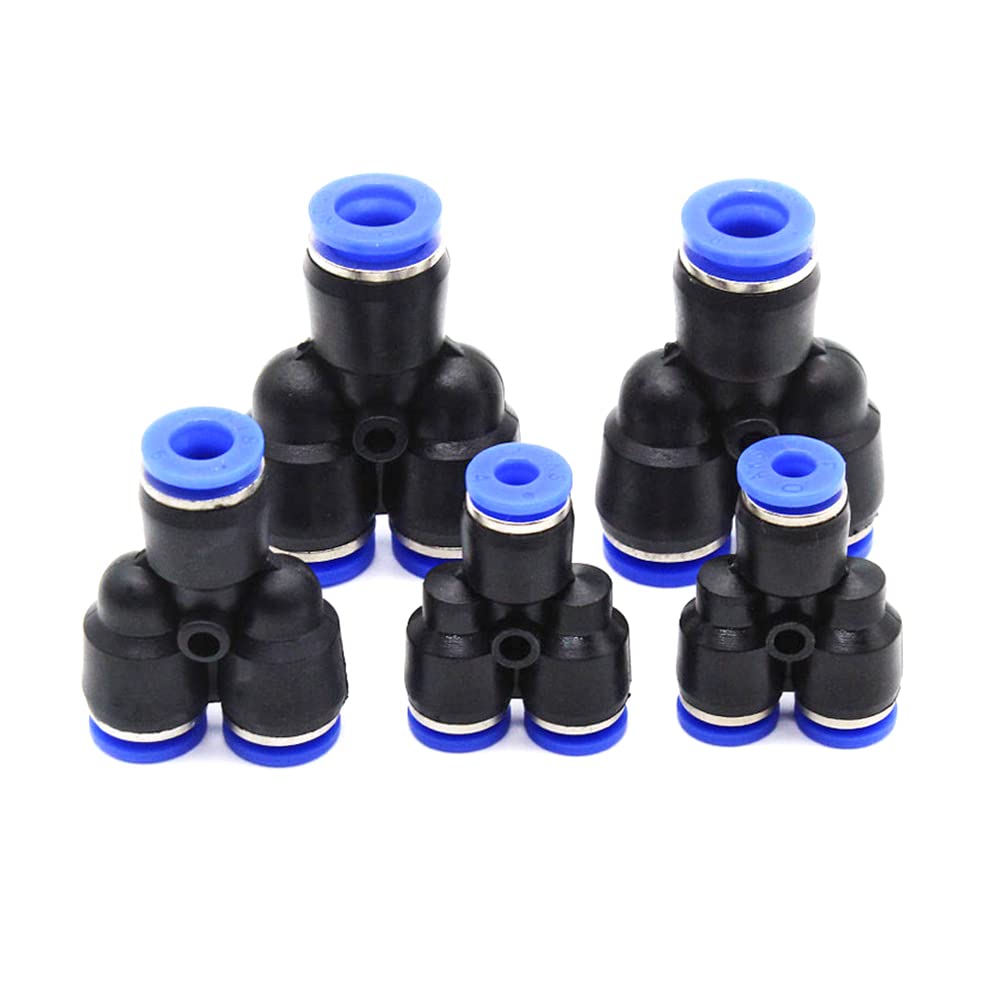 ezqnirk 1PCS Pipe Fittings Plastic Pneumatic Connector Fitting Quick Push for Air Water Connecting,PY-16
