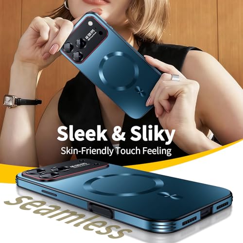 Image of for iPhone 17 Pro Case,Slim Design Compatible with MagSafe,Strong Magnetic Shockproof Military-Grade Protection for Screen & Camera Cover Case for 17 Pro,Blue