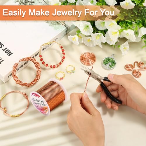Image of Premium 12 Gauge Copper Wire - 32.8ft Bendable Metal Craft Wire with 4-in-1 Pliers for Jewelry Making, Floral Design, Doll Making, and DIY Crafts Easy Wire Cutting, Shaping, and Wrapping