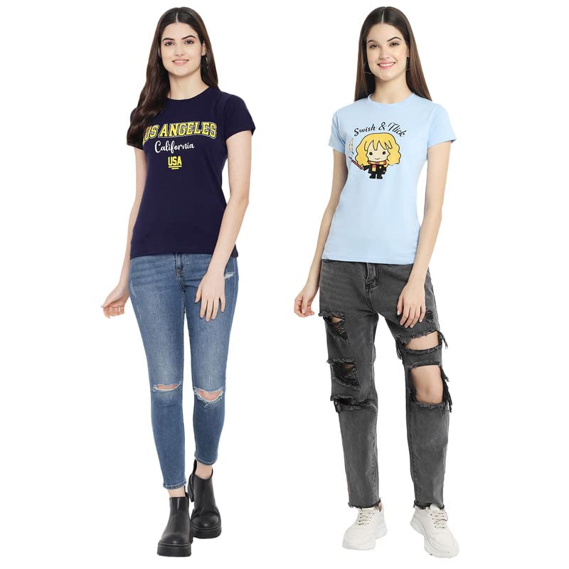 Image of Preneum Women's Letter Print Regular Fit T-Shirt