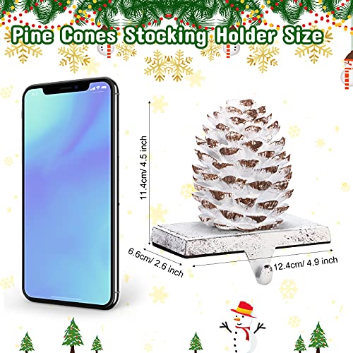 4-Pieces-Christmas-Pine-Cone-Stocking-Holder-Metal-Mantel-Stocking-Hanging-Hook-Xmas-Pine-Cone-Stocking-Holder-Fireplace-Stocking-Hanger-for-Fireplace-Mantel-Christmas-Decor 4 Pieces Christmas Pine Cone Stocking Holder Metal Mantel Stocking Hanging Hook Xmas Pine Cone Stocking Holder Fireplace Stocking Hanger for Fireplace Mantel Christmas Decor