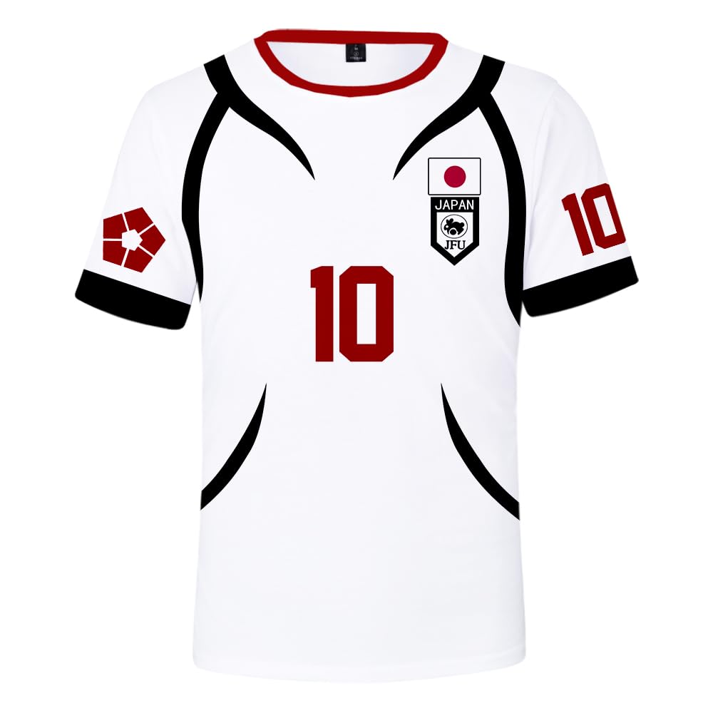 Isagi Yoichi Anime T Shirt Soccer Jersey Seishiro Nagi/Bachira/Rin Itoshi Anime Short Sleeve T-Shirt Tops