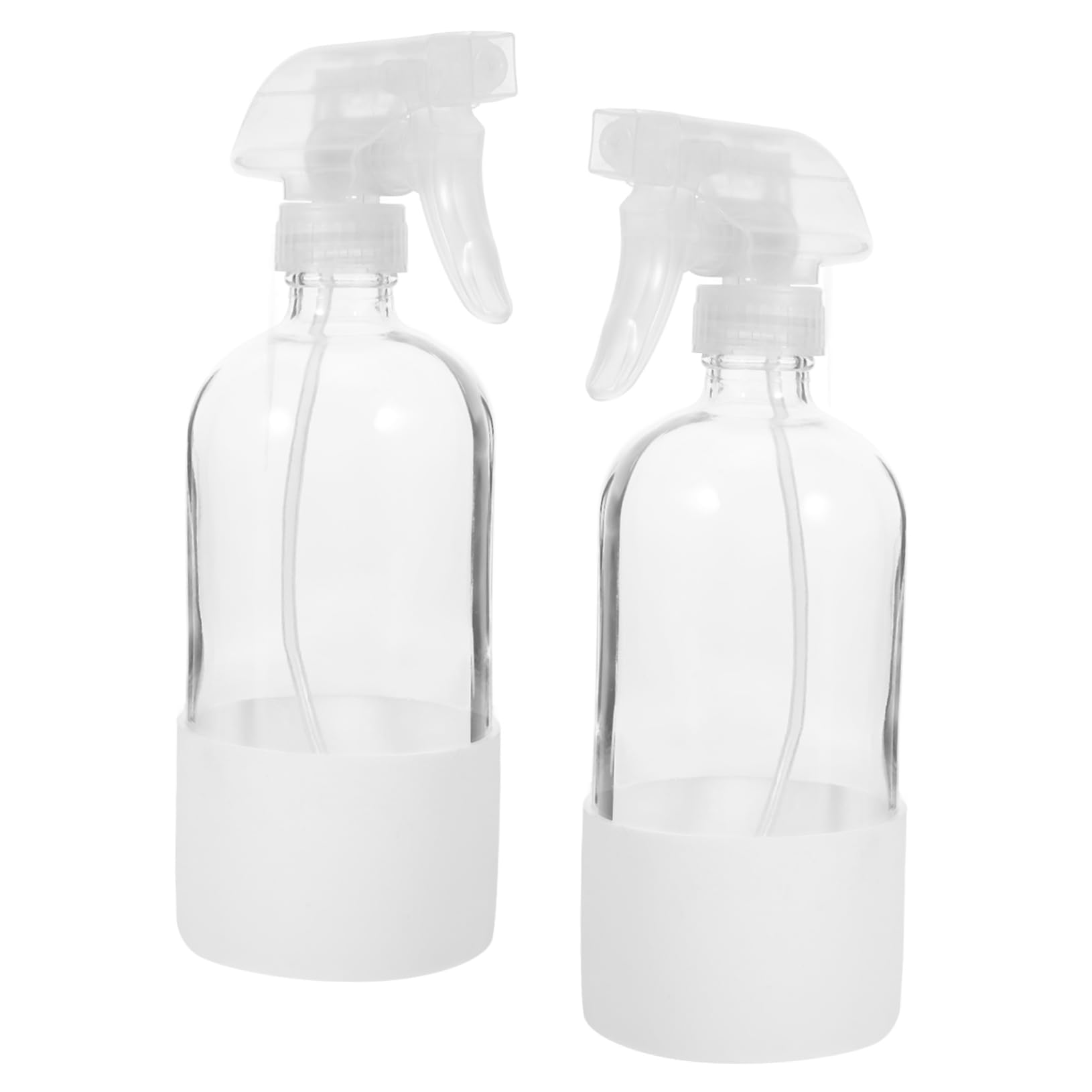 Hohopeti 2 Botellas Pulverizadoras de Vidrio de 500ml con Funda de Silicona, Neblina, Reutilizables para Limpieza y Cabello