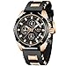 LIGE Montres Hommes Mode Étanch Chronographe Acier Inoxydable Analogique Quartz Sport Classique Cuir Bracelet Montres