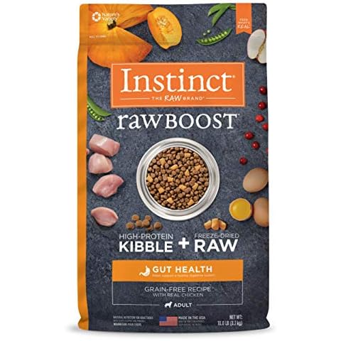 Instinct Raw Boost Gut Health Grain Free Recipe with Real Chicken Natural Dry Dog Food by Nature's Variety, 18 lb. Bag Cover