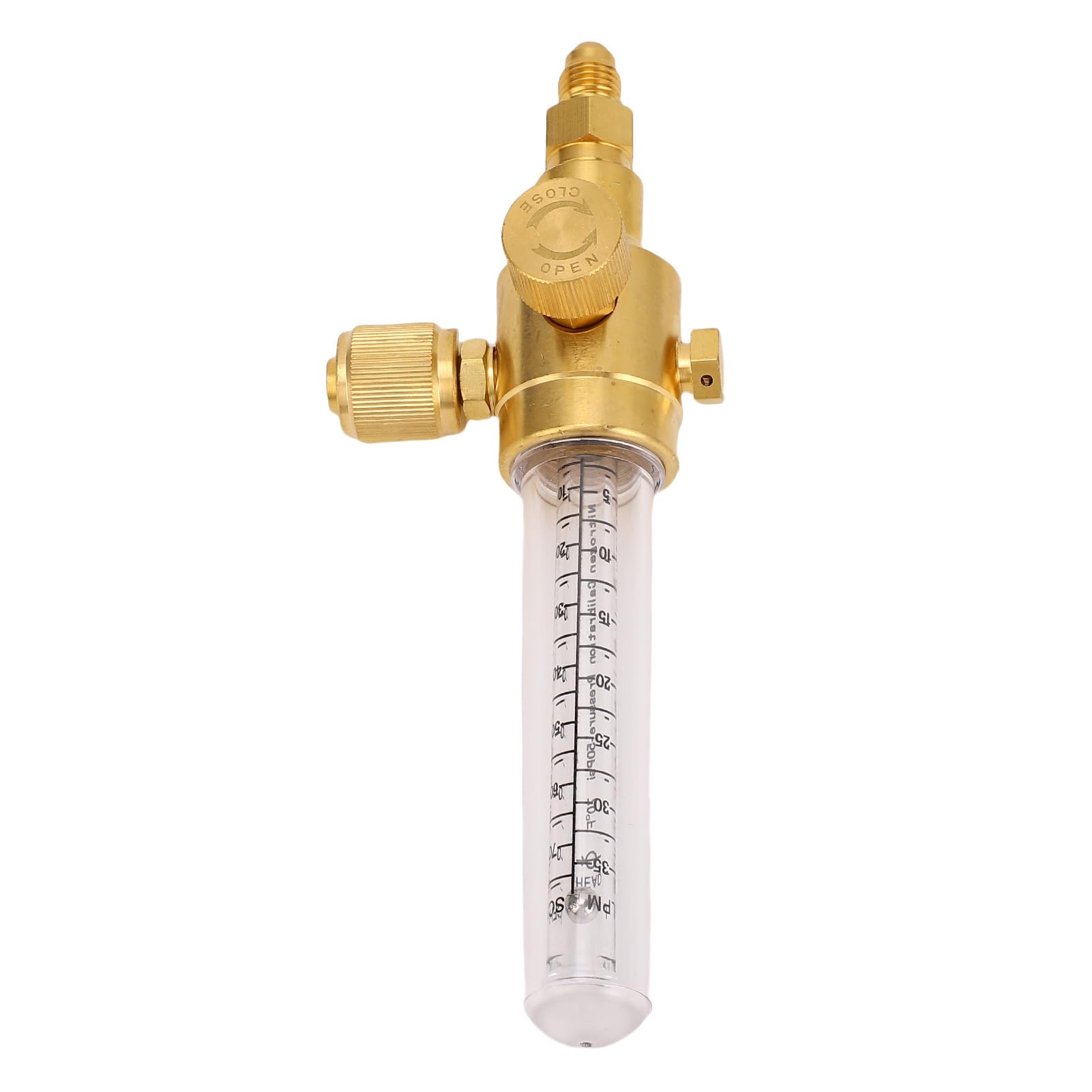 Generic Indicatore di Flusso di Azoto, Misuratore di Portata di Azoto a Doppia Scala Connessione di Ingresso e Uscita Svasata 1/4 Pollici, Flussometro per Brasatura