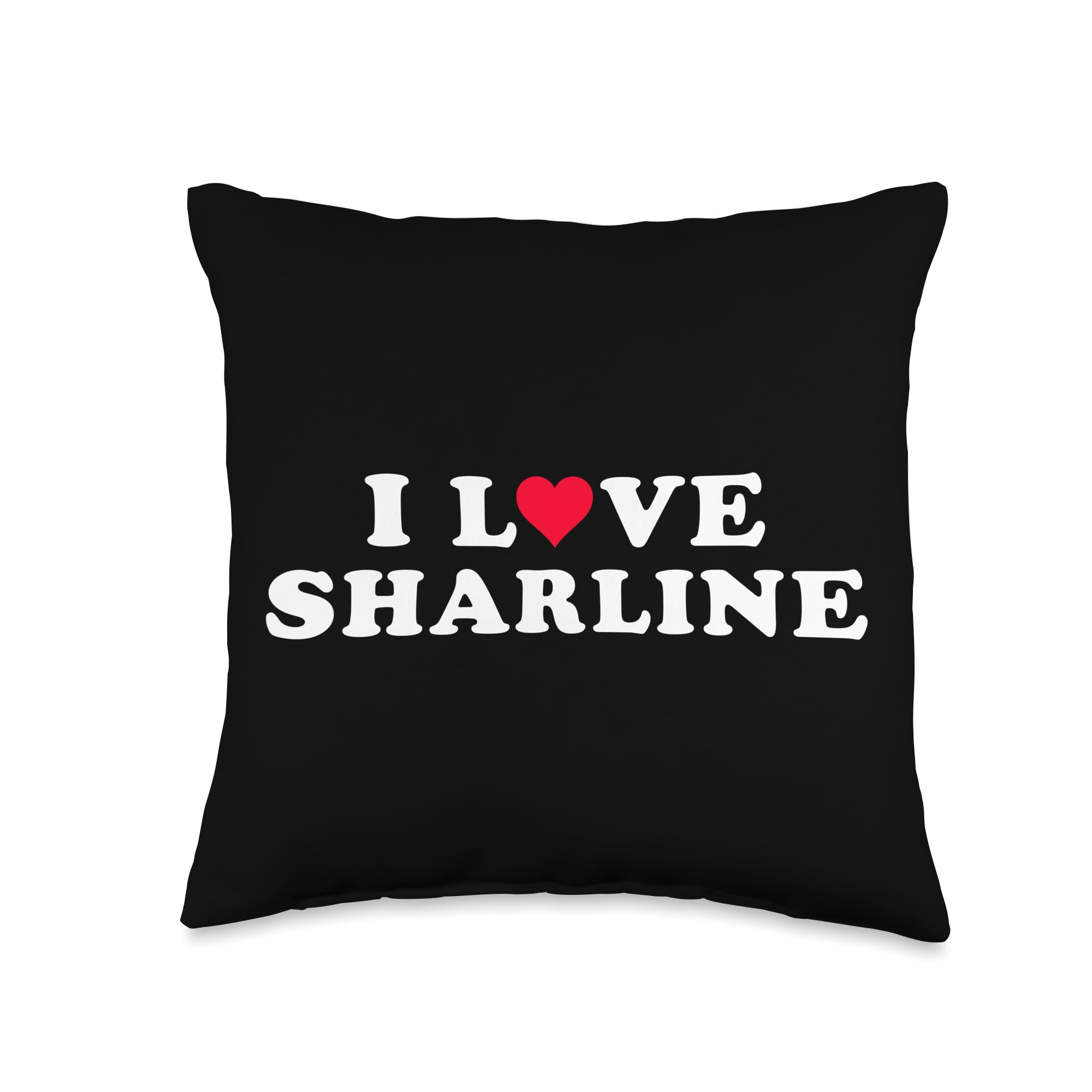 I Love Sharline Matching Girlfriend Boyfriend Sharline Name Throw Pillow