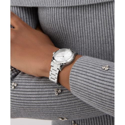 Image of Guess Round 35mm Silver Dial Analog Women Watch - GW0948L6