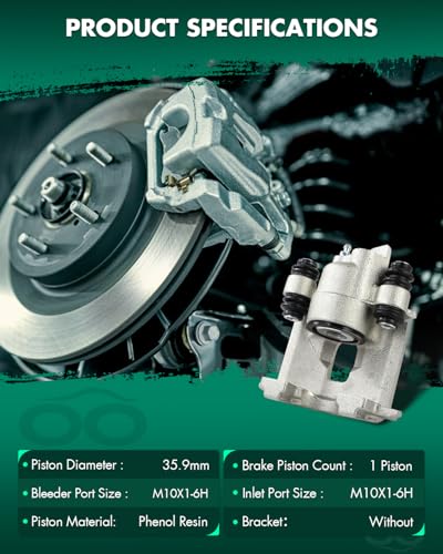 Image of SCITOO 184785 184784 Rear Left & Right Disc Brake Calipers Assembly Without Bracket For Chrysler For PT Cruiser 2001-2010