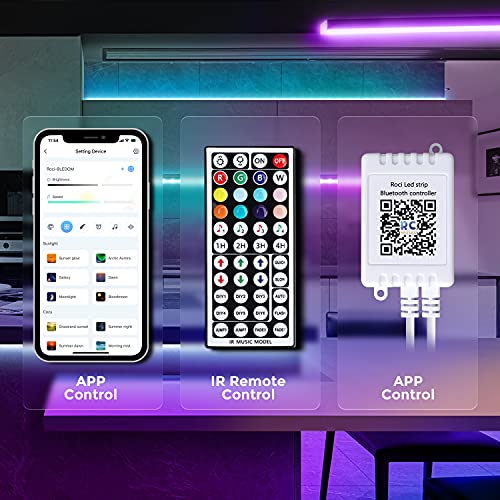 Led Lights for Bedroom, QZYL 80FT Led Lights with App Control, Music