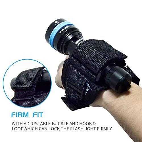 Xtar Goodman Style Glove Hand-Free Torch Holder Soft Hand Mount For Scuba Dive Lights Led Flashlight Universal Adjustable Wrist Strap Diving Accessory thumb #2