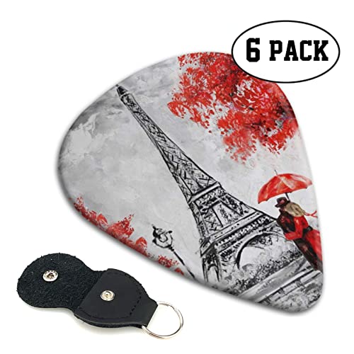 Tower Paris Painting Set de 6 médiators pour guitare acoustique, guitare électrique, basse, ukulélé – fin, moyen et… - Les Beatles, Paul McCartney, John Lennon, RIngo Starr, George Harrison Tower Paris Painting Set de 6 médiators pour guitare acoustique, guitare électrique, basse, ukulélé – fin, moyen et… – Image 3