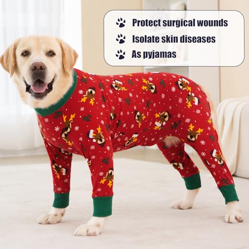 Axcimond Genesungsanzug für Hunde – postoperativer Einteiler für Nachoperationen und Bauchwunden, Alternative zum Kegel-E-Halsband