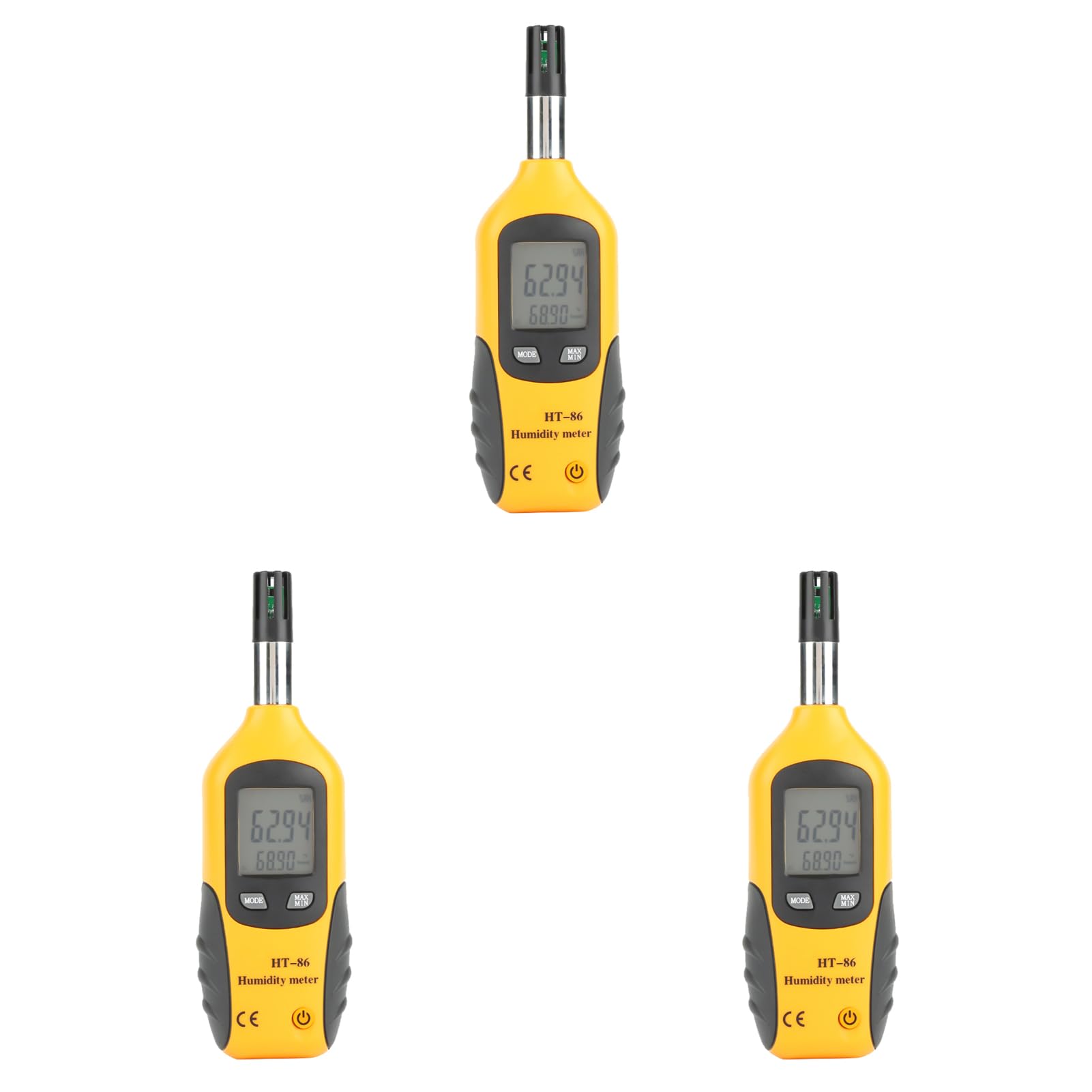 Termómetro Higrómetro Digital de 3 Piezas para Temperatura Precisa de Bulbo Húmedo Medición de Humedad Ideal Tiempo de Respuesta Rápido Portátil con Retroiluminación LCD para