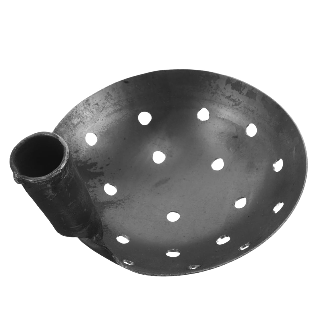 DOITOOL Pelle de jardin en métal de 17 cm avec tamis et trous de 1 cm - Pour le nettoyage des gouttières et des étangs - Tamis pour éliminer la boue et aérer le sol