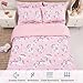 Mooreeke Kids Twin Comforter Sets for Girls 6 Pieces Pink Unicorn Bedding Set for Teens Soft Microfiber Kids Bed in A Bag with Comforter, Sheet Set, Shams and Decorative Toy Pillow All Season