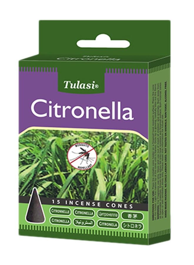 GenericTulasi 15-Piece Incense Dhoop Cone Citronella