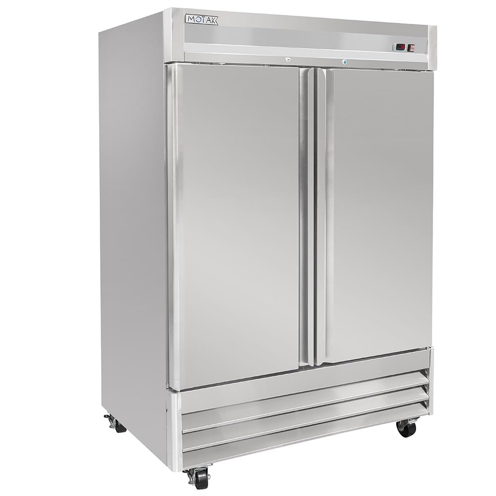 54" Two Section Reach In Refrigerator by MOTAK – 56.69x35.04x83.46, In Description, Check Images, Model MSD-2DR-BAL-X
