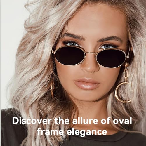 Dollger Oval Sunglasses for Women Vintage Metal Frame Glasses Anti Reflective Retro Eyeglasses Unisex4